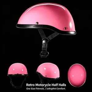 American Retro Half Helmet, Harley Cruiser Motorcycle Riding Helmet, Summer Breathable Lightweight Personal Electric Bike Helmet