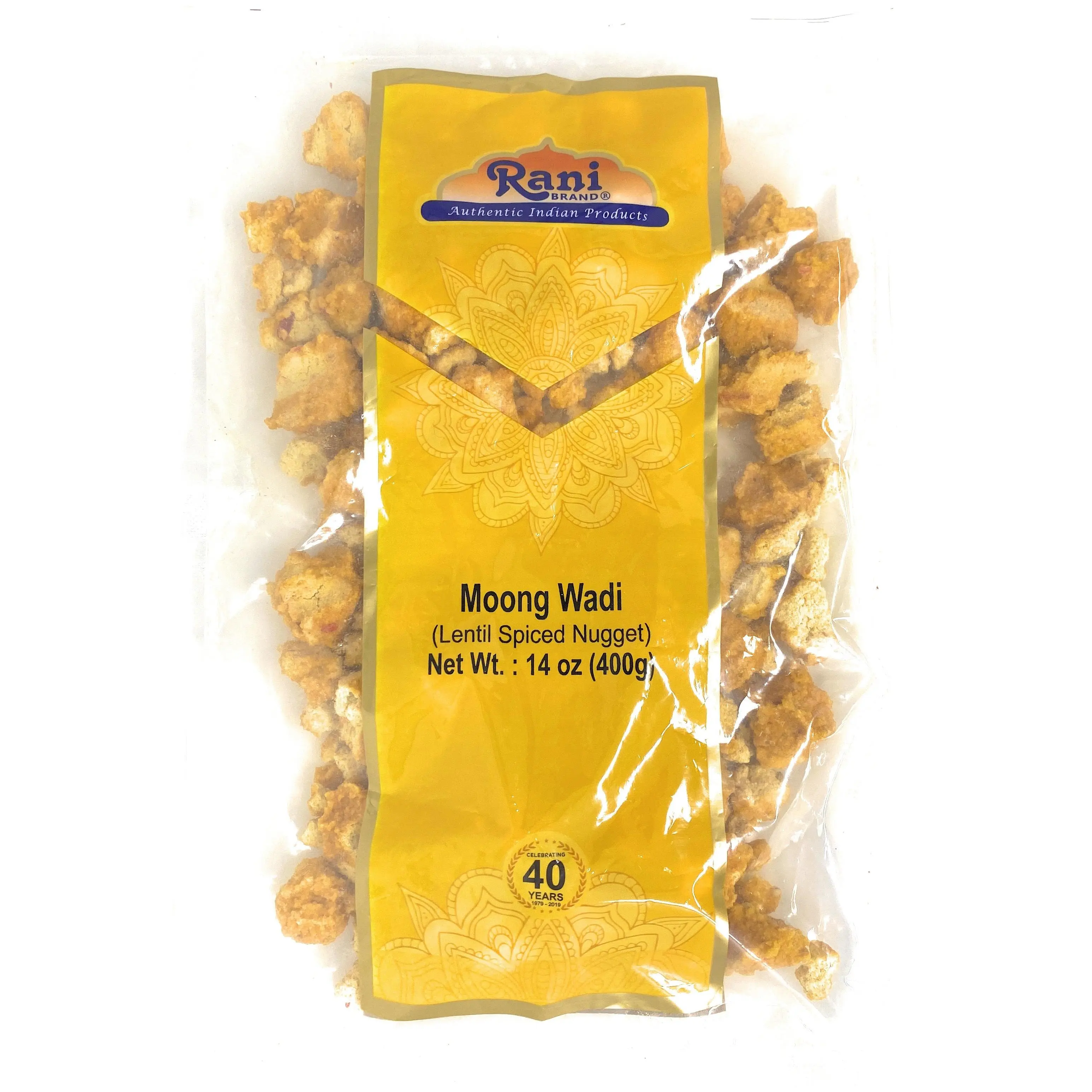 Rani Moong Wadi (Vadi), Lentil Spiced Nugget / Chunks 14oz (400g) ~ High Protein, All Natural | Vegan | No Colors | Indian Origin