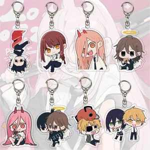 Chainsaw Man Anime Keychain 5 5CM Acrylic Pendant Denji Makima Power Aki Hayakawa Kobeni  Anime Accessories