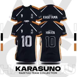Haikyuu Fukurodani Hinata Cartoon Anime Cosplay Men Jersey Summer Short Sleeve Children Tee Top Fashion Women T-shirt Womenswear Tshirt