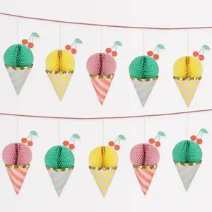 Ice Cream Honeycomb Garland