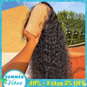 Bling Hair Deep Wave HD Lace front 13x6 13x4 Kinky Curly Human Hair Wigs Transparent Lace Frontal Wig PrePlucked Glueless 180 Density Wigs For Women with Baby Hair #Summervibes