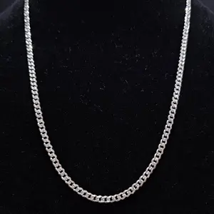 Cuban Link 925 Sterling Silver Diamond Cut Chain Necklace - 3.2mm
