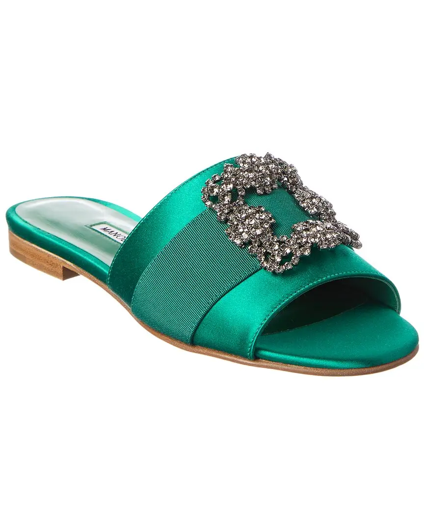 Manolo Blahnik Martamod Satin Sandal