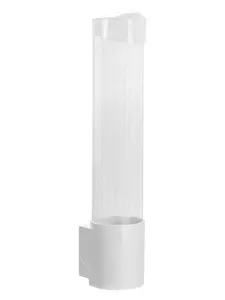 White Cup Dispenser Fits 5 to 7oz Flat Bottom or 3 to 4oz Cone Cups