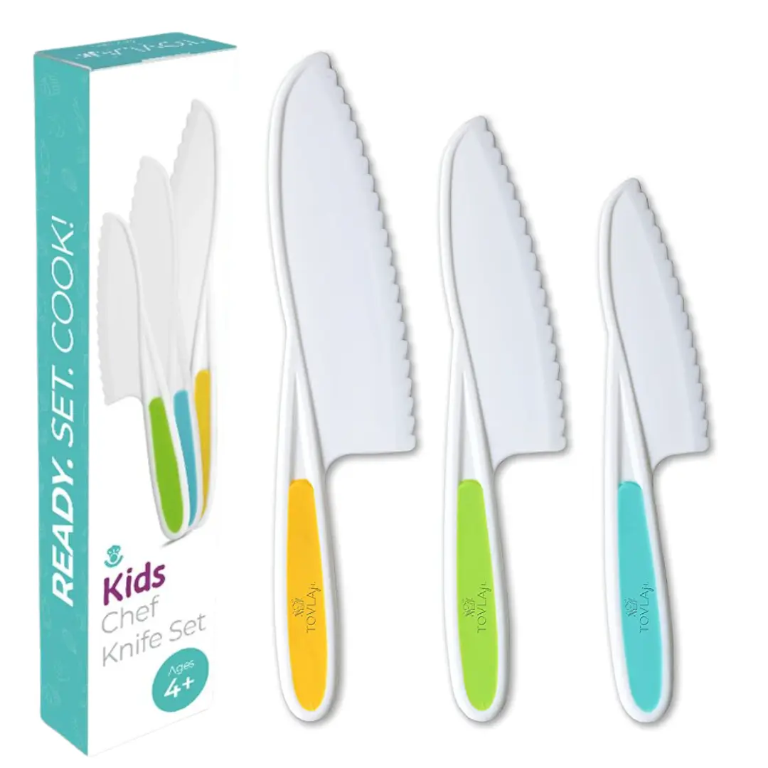 Tovla Jr. Kid-Safe Knife Set | Safe Cooking Knives for Kids Ages 4+