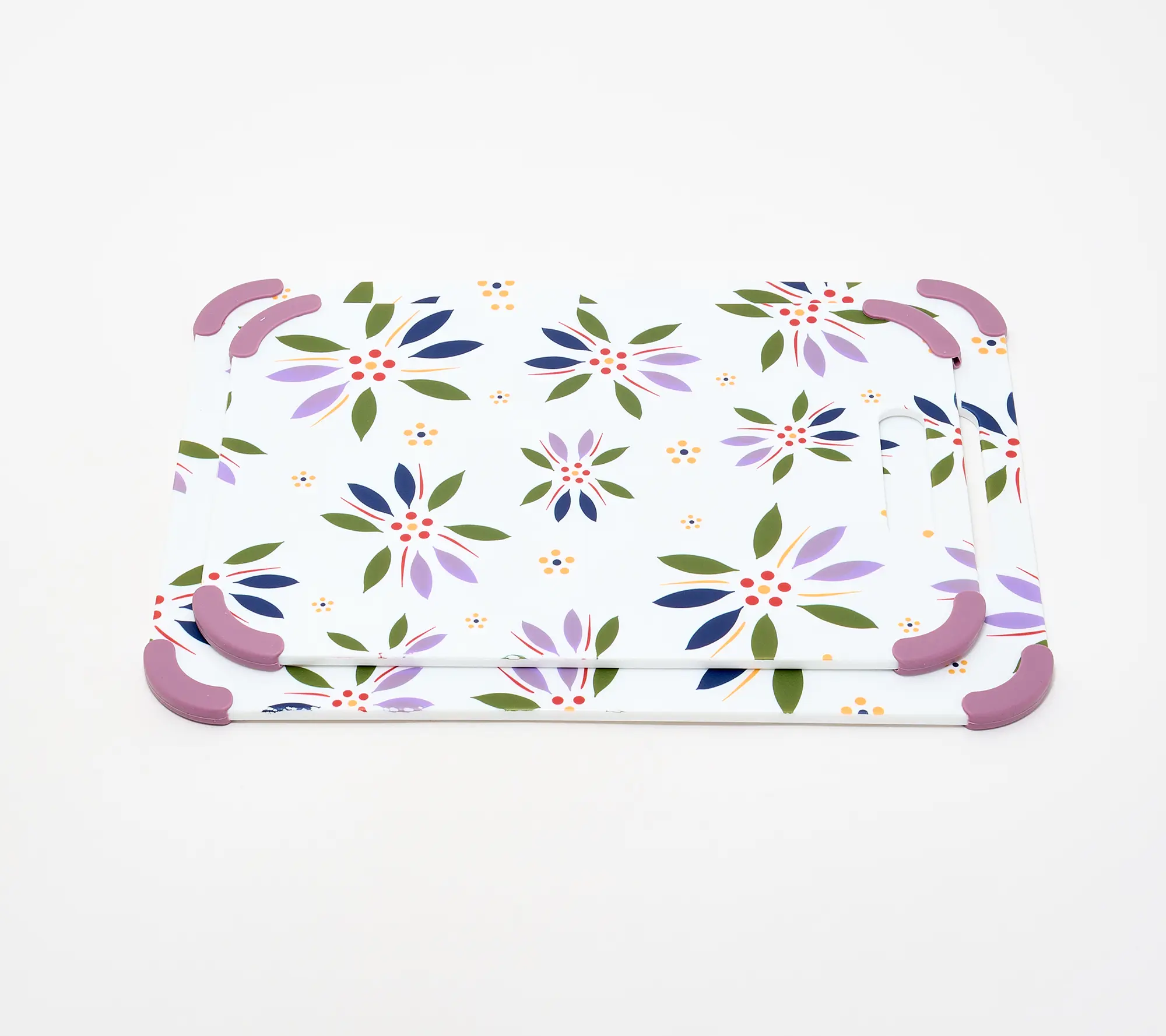 Temp-tations Set of 2 Cutting  Boards with In-Mold Pattern