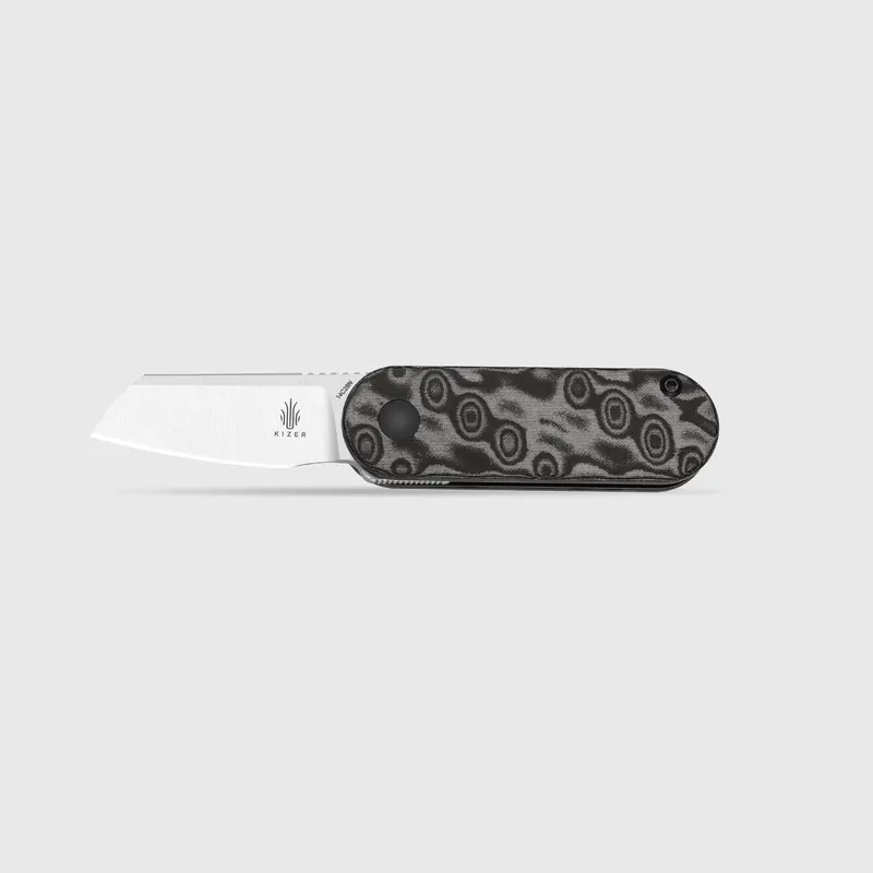Kizer Mini Bay 14C28N Vortex Pattern Micarta Hardware Tool V2583A6