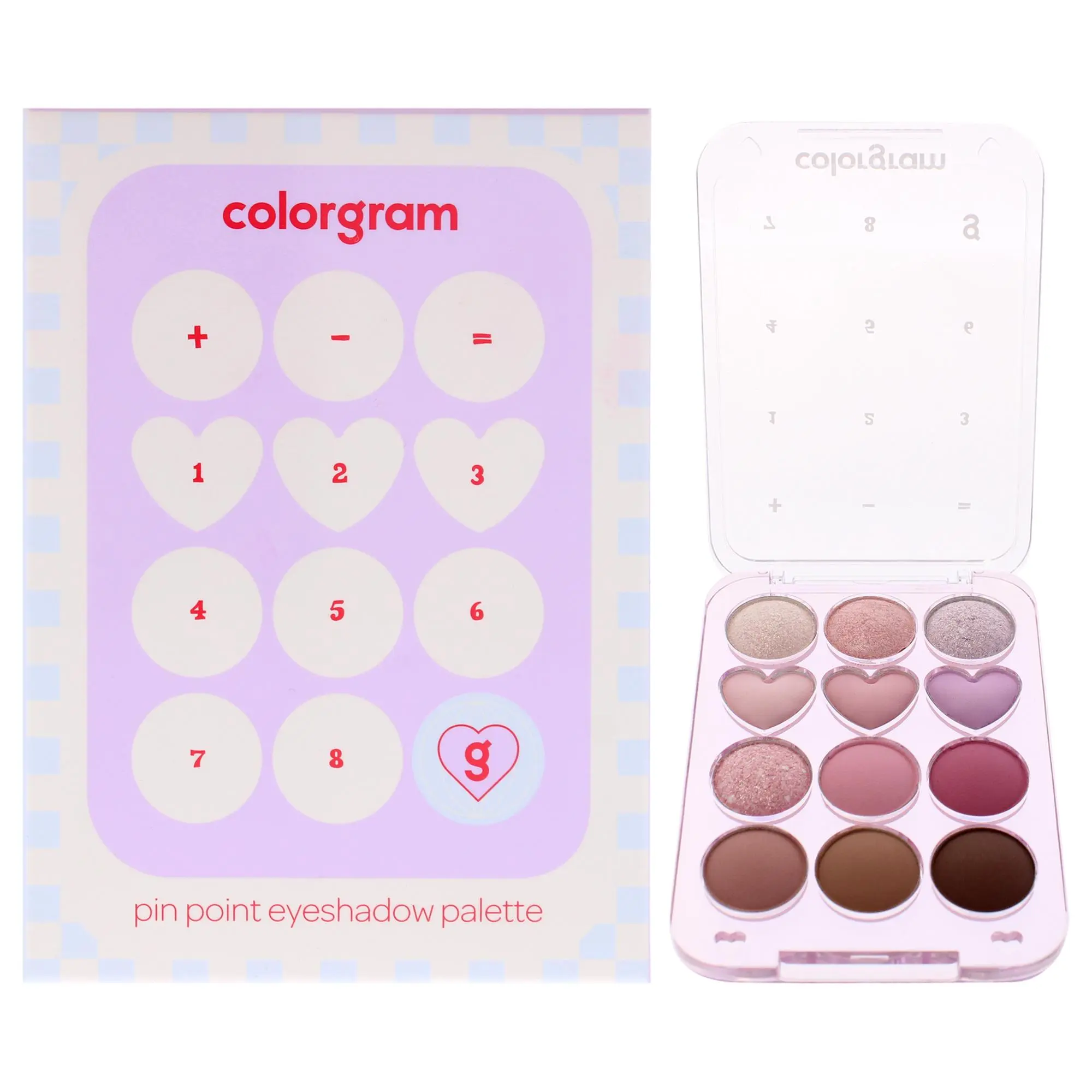 Colorgram Pin Point Cosmetic Eyeshadow Palette - 03 Pink Plus Lavender by Rom&nd, Compact Blendable Makeup for Women, 0.31oz