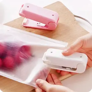 1pc Portable Mini Heat Sealing Machine Sealer Household Plastic Snacks Bag Clip Kitchen Storage Seal Package Mini Gadgets
