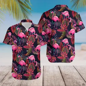 Flamingo Hawaiian Shirt, Flamingo Lover Shirt, Summer Hawaiian Shirt, Hawaii Shirt for Men and Women, Flamingo Lover Gifts