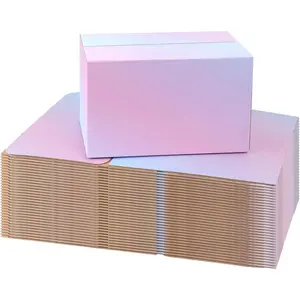 30 Pack 10x7x6 Shipping Boxes for Small Business, Colorful Corrugated Cardboard Boxes for Shipping Mailing