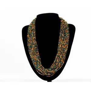 Vintage multistrand seed beads necklace
