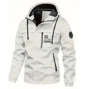 Men's Heavyweight High Mountain Jacket Premium Quality Mountaineering Coat with Hood Removable Brim Zipper Pockets Outdoor Skiing Hiking Snowboarding Parka Machine Washable Winter Jacket Expedition Gear Durable High Quality White Jac waterproof windpro