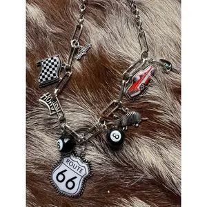 Western Route 66 Charm Necklace
