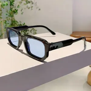 6-Pack Vintage Rectangle Sunglasses for Men & Women, Retro Fashion UV400 Protection Eyewear, Luxury Design Sun Glasses