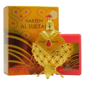 Khadlaj Hareem Al Sultan Gold Concentrated Perfume Oil Unisex 1.2 oz - Luxurious Gold Essence with Bergamot & Rose Top Notes