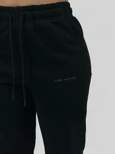 Women's & Men's Oversized Sweatpants -Black- Soft-Casual Wear- Size XS-3XL Cotton Polyester