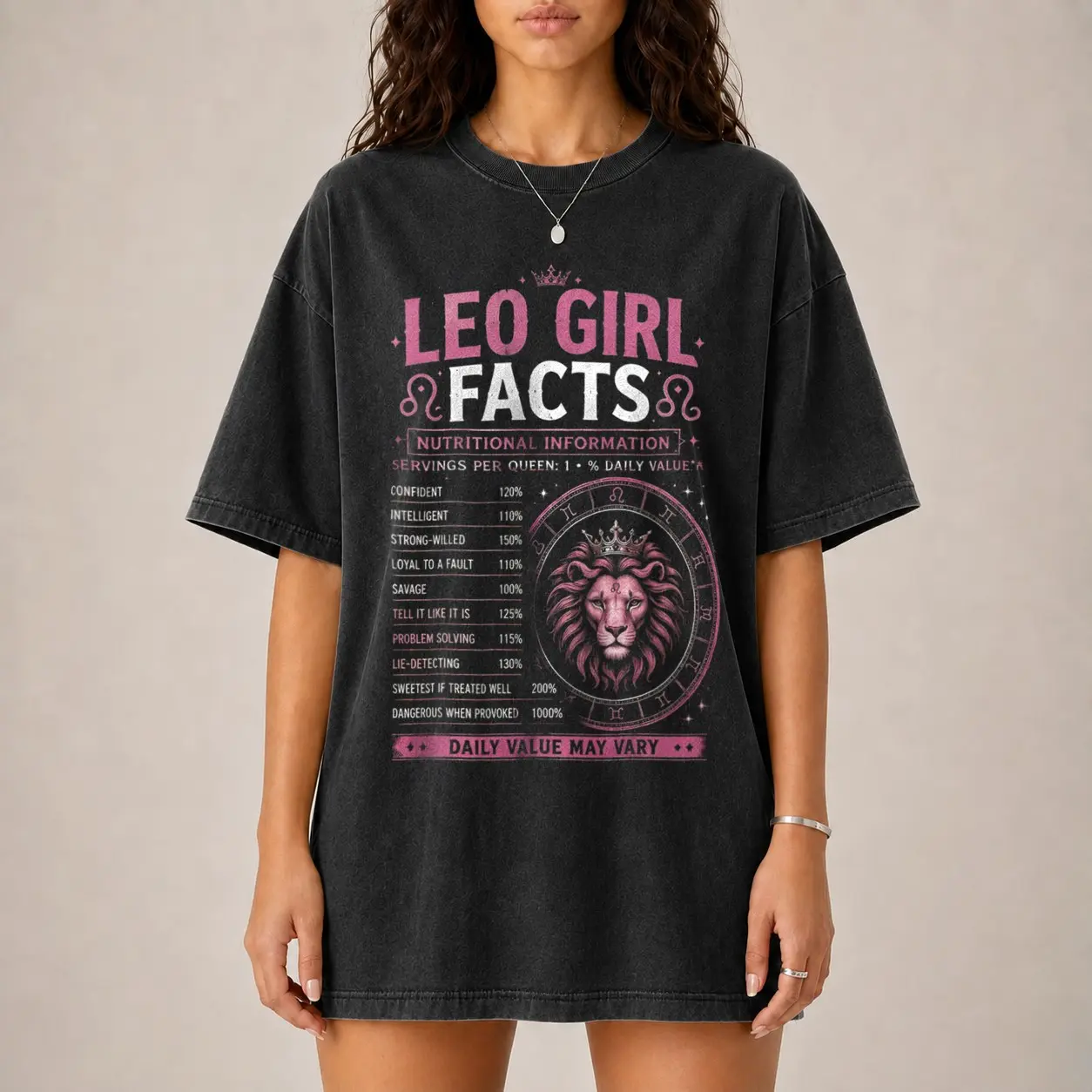Women's Vintage Washed Zodiac Graphic T-Shirt - Unisex Casual Oversized Short-Sleeve Astrology Star Sign Birthday Top Womenswear Fit,Muppet,Cotton,Bowknot,Heart,padres,girls,fem,ale,big,brand,custom,tiedye,slp,sweatshirt,cnashirt