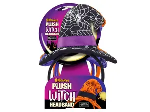 Shawshank LEDz 9095883 Plush Witch Headband - Pack of 8