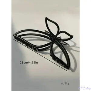 Simple Plain Butterfly Design Alloy Hair Claw, Frosted Metal Hair Claw, Fashionable Hair Accessories for Women & Girls, Dragonfly Clip, Claw Hair Clips