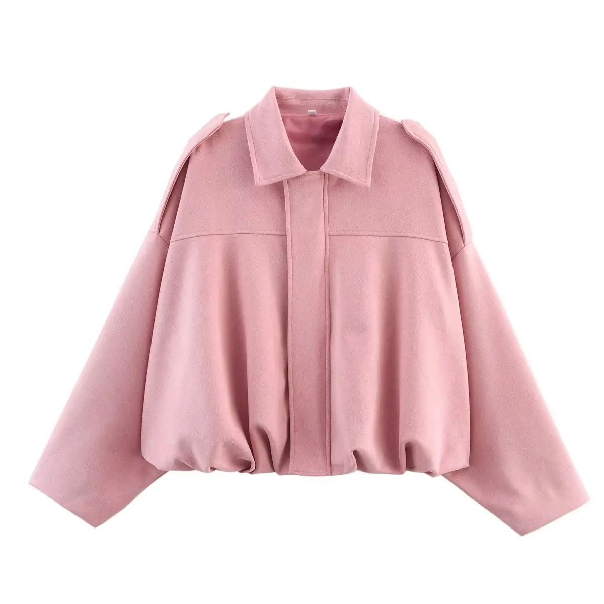 Women's Texture Jacket Coat, Stylish Aviator Outerwear for Women, Casual Winter Clothing