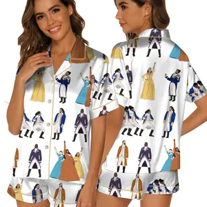 Hamilton Musical Short Satin Pajamas, Broadway Theater Pajamas, Musical Sleepwear, Alexander Hamilton Pajamas Set, Hamilton Fan Gift