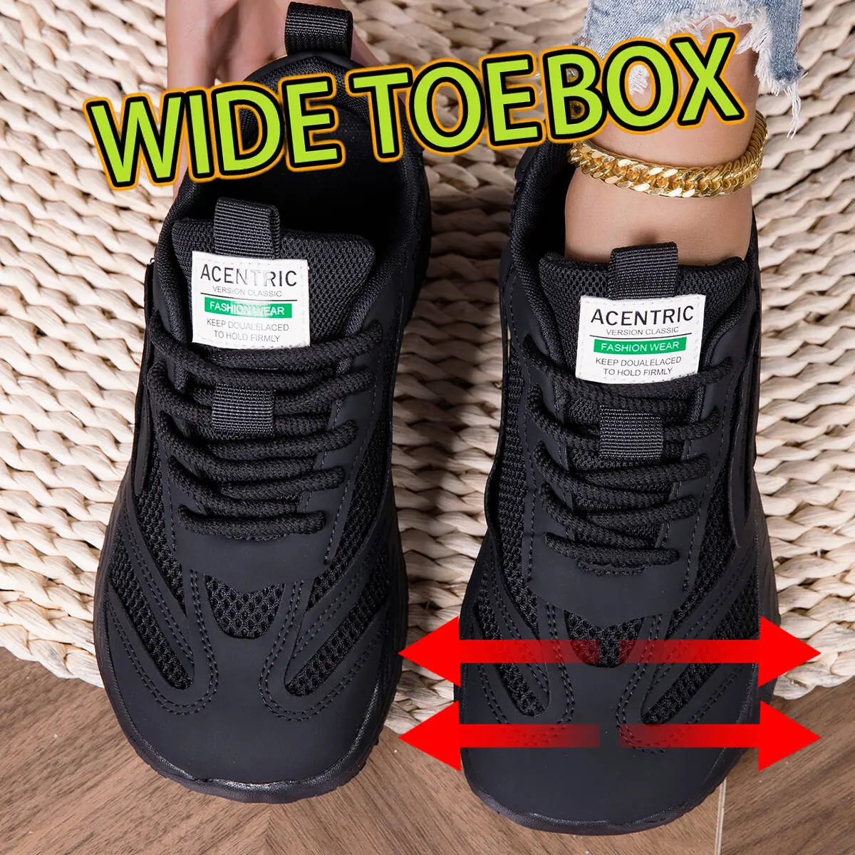 [sneakers] 2026 Anti-Slip Wide Toe Women'S Casual Walking Shoes | All-Season Durable, Low-Cut, Designed for Wide Feet, Barefoot Shoes for Foot Freedom and Relief, Comfort for All-Day Standing, EVA Material, Brand: VOLARPISADA
