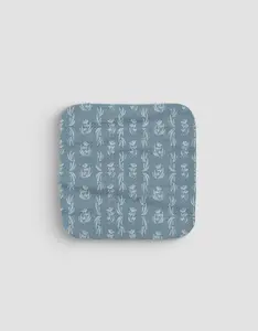 Dusty Flowers Dishcloth Set - Double-Sided Print Quick-Dry Kitchen Cleaning Cloth
