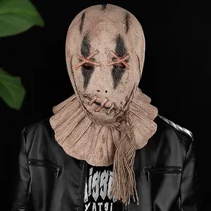 "Clearance Sale" Scarecrow Latex Mask for Halloween, Prank Scares, and Cosplay. Creepy, Movie-Inspired Design for Adults. Perfect for Costume Parties, Shock Value, and Unique Gifts 40880