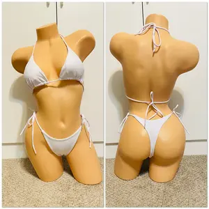 White Side Tie Two piece String Bikini Swimwear