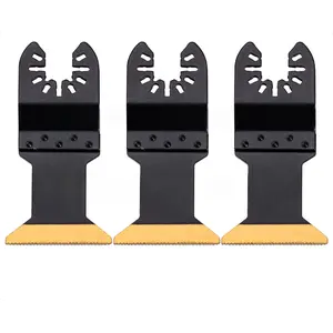 Titanium Oscillating Tool Blades, Oscillating Multitool Blades for Metal, Wood Nails, Screws Cutting, Plastic, 3 Pack