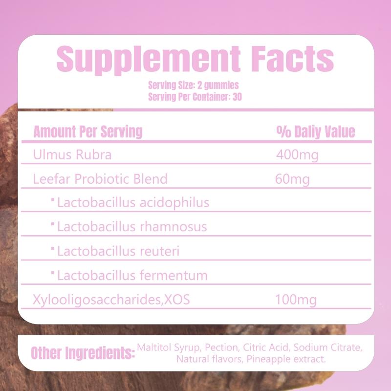 Product Introduction of 【2 PACK】LEEFAR Her Juicy  Feminine Probiotics Gummies- All in One Solution with Slippery Elm and Prebiotics&Lactobacillus Probiotic Blend for Women’s pH Balance and Dryness - Hawaiian Pineapple Gummies 60 Count probiotics  women 1