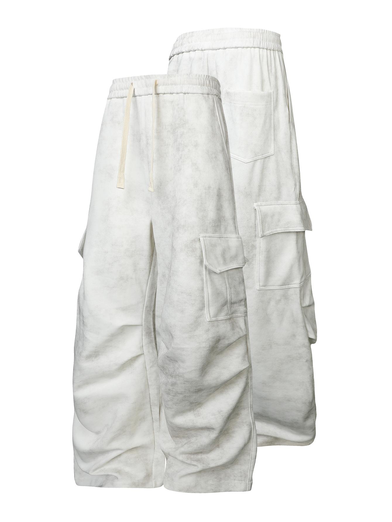 CCCMAI Men's Camouflage Multi-Pocket Cargo Pants Loose Fit Casual Drawstring Trousers for Daily Wear Fashion Athletic Long Pants for Autumn Winter Essential Menswear for Outdoor and Street Style