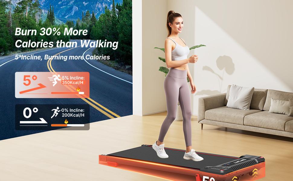 【StepIntoSpring】Walking Vibration Pad with 5% Incline, 2.5HP Under Desk Treadmill for Home & Office, 3 in 1 Portable Walking Pad with Soothing Massage, 330 Lbs Capacity, LED Display, Remote Control, ME