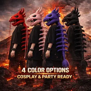 The cool dragon head and dragon spine combined entertainment headgear, suitable for daily wear and Halloween costumes. It can enhance the party atmosphere during parties. It is the perfect birthday and festival gift, and a beloved item for friends.