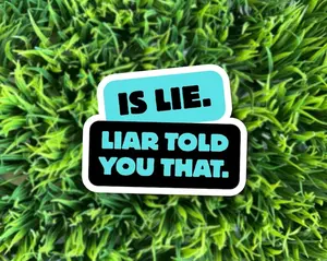 Is Lie, Liar Told You That Heated Rivalry Sticker, Shane &amp; Ilya matte vinyl sticker, Team Hollanov, LGBT Hockey, Kindle Sticker