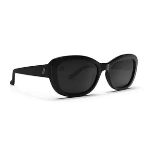 Blenders Olivia Jet Black Women's Polarized Smoke Sunglasses Gloss Black Frame Medium-Large Fit 100% UV Protection