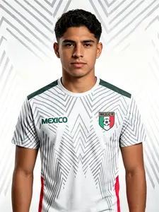 Mexican Style Men's Soccer Jersey, Comfortable Sports T-Shirt, Outdoor Training Casual Top, Mexico Soccer Shirt, Ideal for Matches and Daily Wear