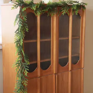 1.8m 66 Branches Pine Garland for Winter Christmas Decorations, Perfect for Living Room Party Staircase Table Centerpiece Furniture Door Frame Decoration