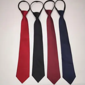 4 Pack Adjustable Zipper Ties for Men Self Tie No Knot Necktie Set Slim Polyester Silk Texture Business Wedding Prom Formal Wear Fashion Accessories Gift Essential