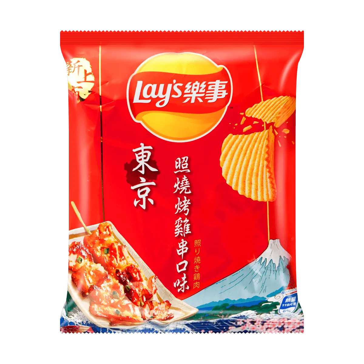 Lay's Taiwan Tokyo Grilled Chicken Skewer Potato Chips 34g - Authentic Taiwanese Snack