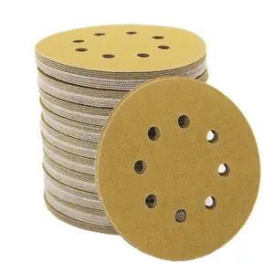 5-Inch 8-Hole Hook and Loop Sanding Discs, Orbital Sander Sandpaper Discs, 100 count Round Sandpaper Set, 150 Grit