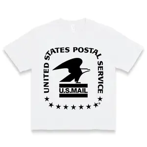 Men's Casual Short Sleeve Cotton Crewneck  with Retro U.S. Mail Eagle Graphic for Daily Wear Vintage Postal Service Themed Crew Neck Desert Round Neck  Reggae Lion  New Dad Crew Neck  Unisex heavy  vintage Style Concert T-Shirt eye tag animated anime Boxe
