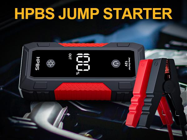 HPBS H50 Jump Starter - 5000A Jump Starter Battery Pack for Up to 10.0L Gas and 8.0L Diesel Engines, 12V Car Battery Jumper Starter Portable with 3.0" LCD Display, Jump Box