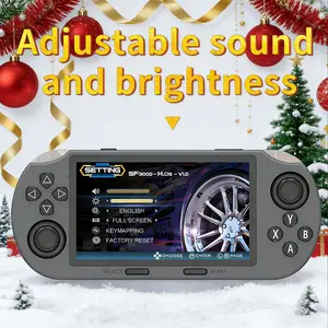 Sf3000 Retro Handheld Game Console, 4.5 Inch IPS Screen, Supports Multiple Games, Music & Video Player, E-Book Reader