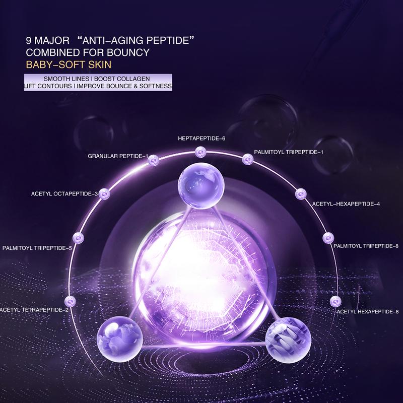 CORUILAN Peptide Anti-Aging Serum Ampoule | 9-Peptide Needle-Free Formula with Advanced Micro-Delivery, Fast Absorbing to Smooth the Look of Fine Lines and Improve Firmer-Looking Skin