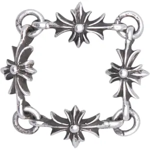 Chrome Hearts Silver Tiny E 4-Link Ring