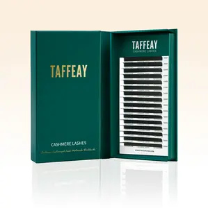 TAFFEAY B/J/M/LD Curl Cashmere Super Matte Black Lashes Extensions (16Rows)