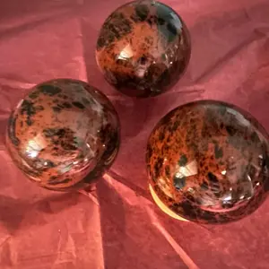 Mahogany Obsidian Spheres